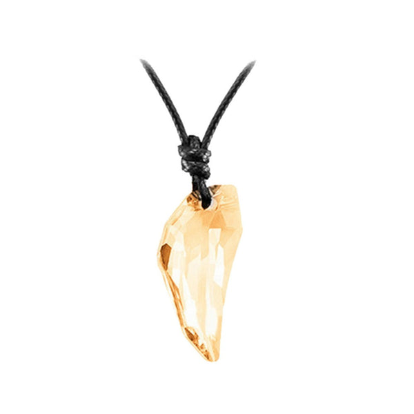 Crystal Wolf Tooth Pendant Adjustable Necklace