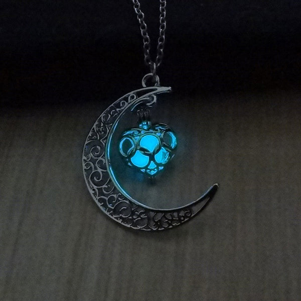 Glowing Stone Moon Necklace