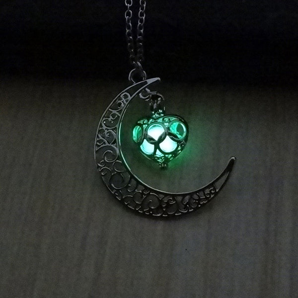 Glowing Stone Moon Necklace