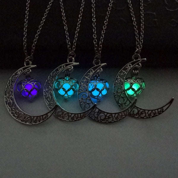 Glowing Stone Moon Necklace