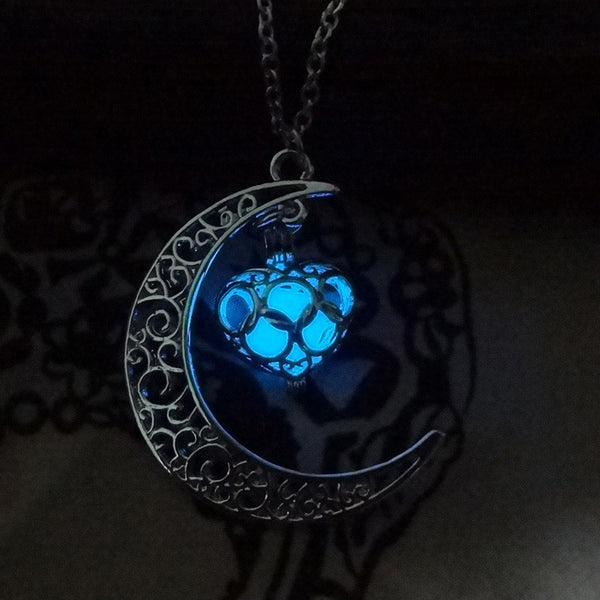 Glowing Stone Moon Necklace