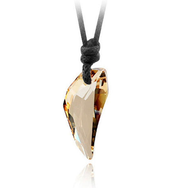 Crystal Wolf Tooth Pendant Adjustable Necklace